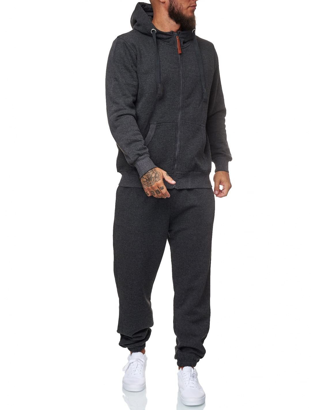 Men’s Winter Hooded Sports Tracksuit – Cotton Blend Coat & Trousers Set - Daily Goods