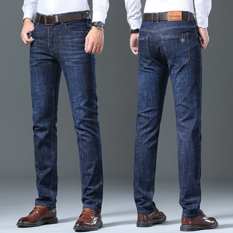 Men’s Cotton Trousers – Micro Elastic Long Pants, Casual Comfort Fit - Daily Goods