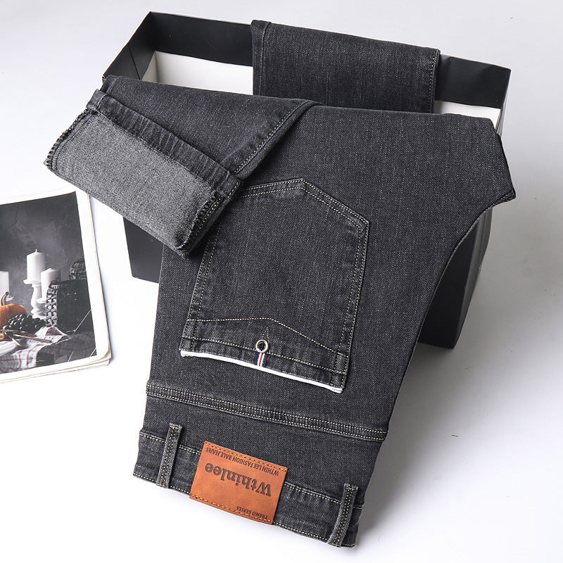 Men’s Cotton Trousers – Micro Elastic Long Pants, Casual Comfort Fit - Daily Goods