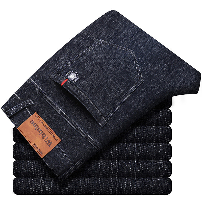 Men’s Cotton Trousers – Micro Elastic Long Pants, Casual Comfort Fit - Daily Goods