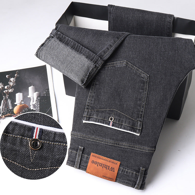 Men’s Cotton Trousers – Micro Elastic Long Pants, Casual Comfort Fit - Daily Goods