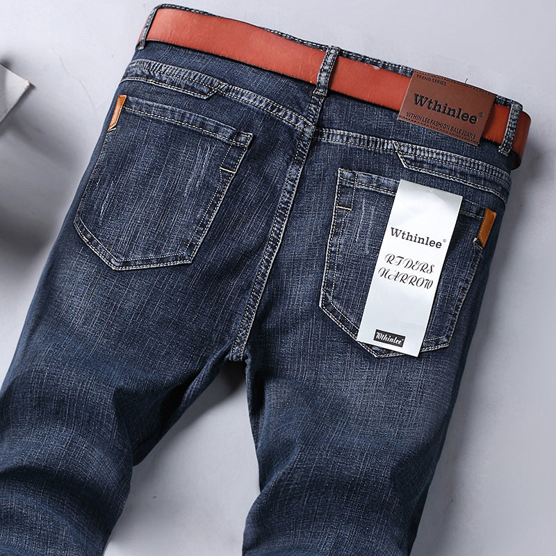 Men’s Cotton Trousers – Micro Elastic Long Pants, Casual Comfort Fit - Daily Goods