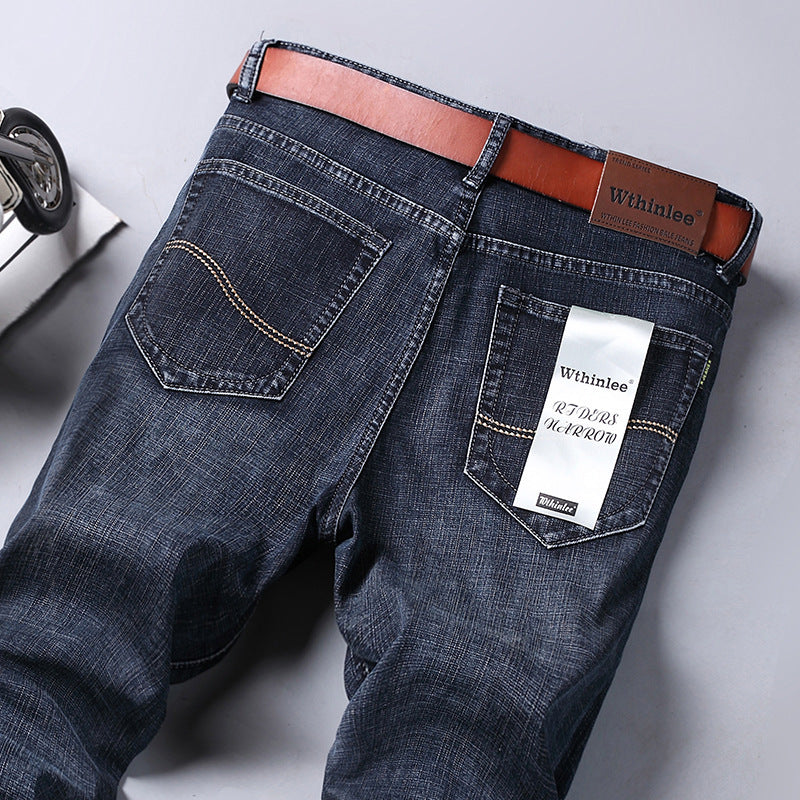 Men’s Cotton Trousers – Micro Elastic Long Pants, Casual Comfort Fit - Daily Goods