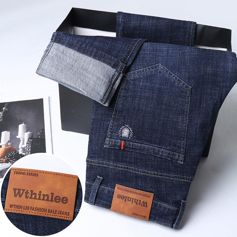 Men’s Cotton Trousers – Micro Elastic Long Pants, Casual Comfort Fit - Daily Goods
