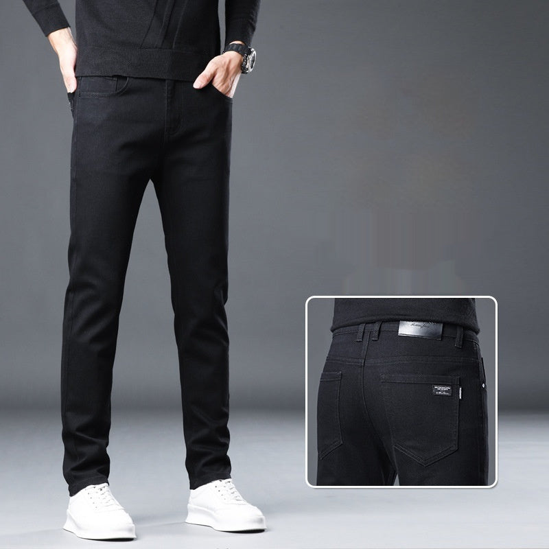 Men’s Straight-Leg Cotton Pants – Non-Iron Casual Trousers with Zipper Fly - Daily Goods