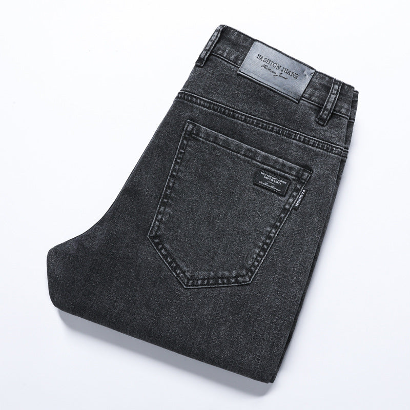 Men’s Straight-Leg Cotton Pants – Non-Iron Casual Trousers with Zipper Fly - Daily Goods