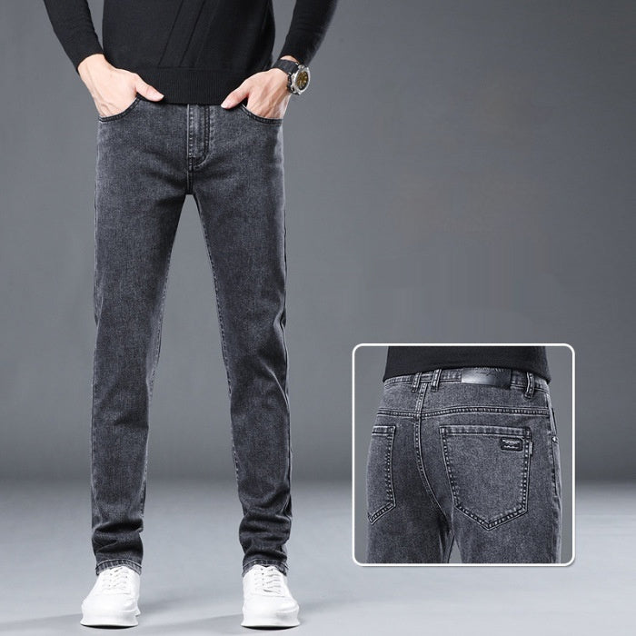 Men’s Straight-Leg Cotton Pants – Non-Iron Casual Trousers with Zipper Fly - Daily Goods
