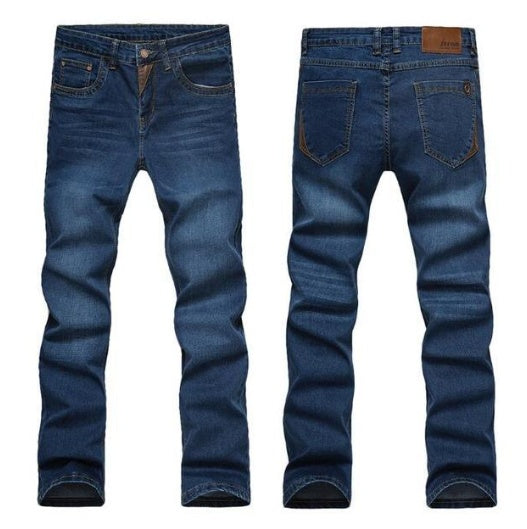 Men’s Slim Fit Denim Pants – Fashion City Casual Jeans, Regular Thickness - Daily Goods