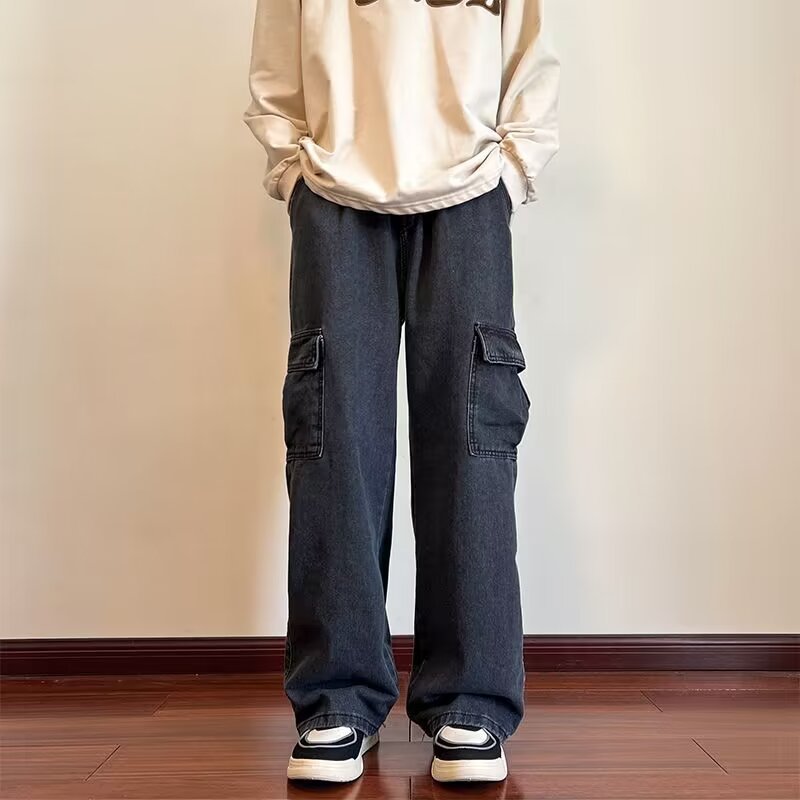 Men’s Korean Style Basic Denim Pants – Casual Leisure Trousers - Daily Goods