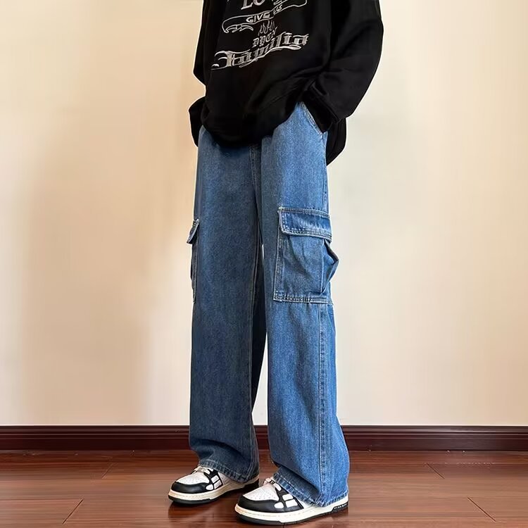 Men’s Korean Style Basic Denim Pants – Casual Leisure Trousers - Daily Goods