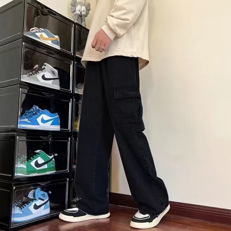 Men’s Korean Style Basic Denim Pants – Casual Leisure Trousers - Daily Goods