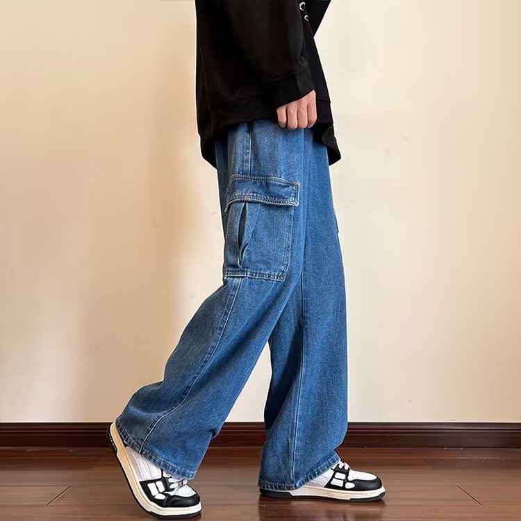 Men’s Korean Style Basic Denim Pants – Casual Leisure Trousers - Daily Goods