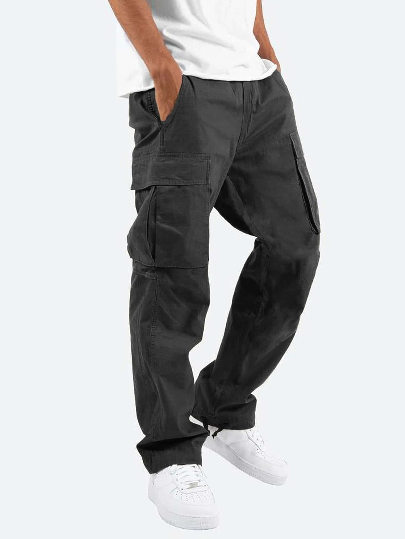 Men’s Straight-Leg Pants – Commuter Style, Polyester Fabric, Multiple Colors & Sizes - Daily Goods