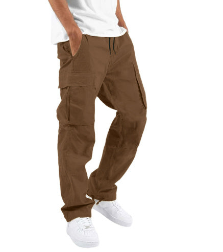 Men’s Straight-Leg Pants – Commuter Style, Polyester Fabric, Multiple Colors & Sizes - Daily Goods