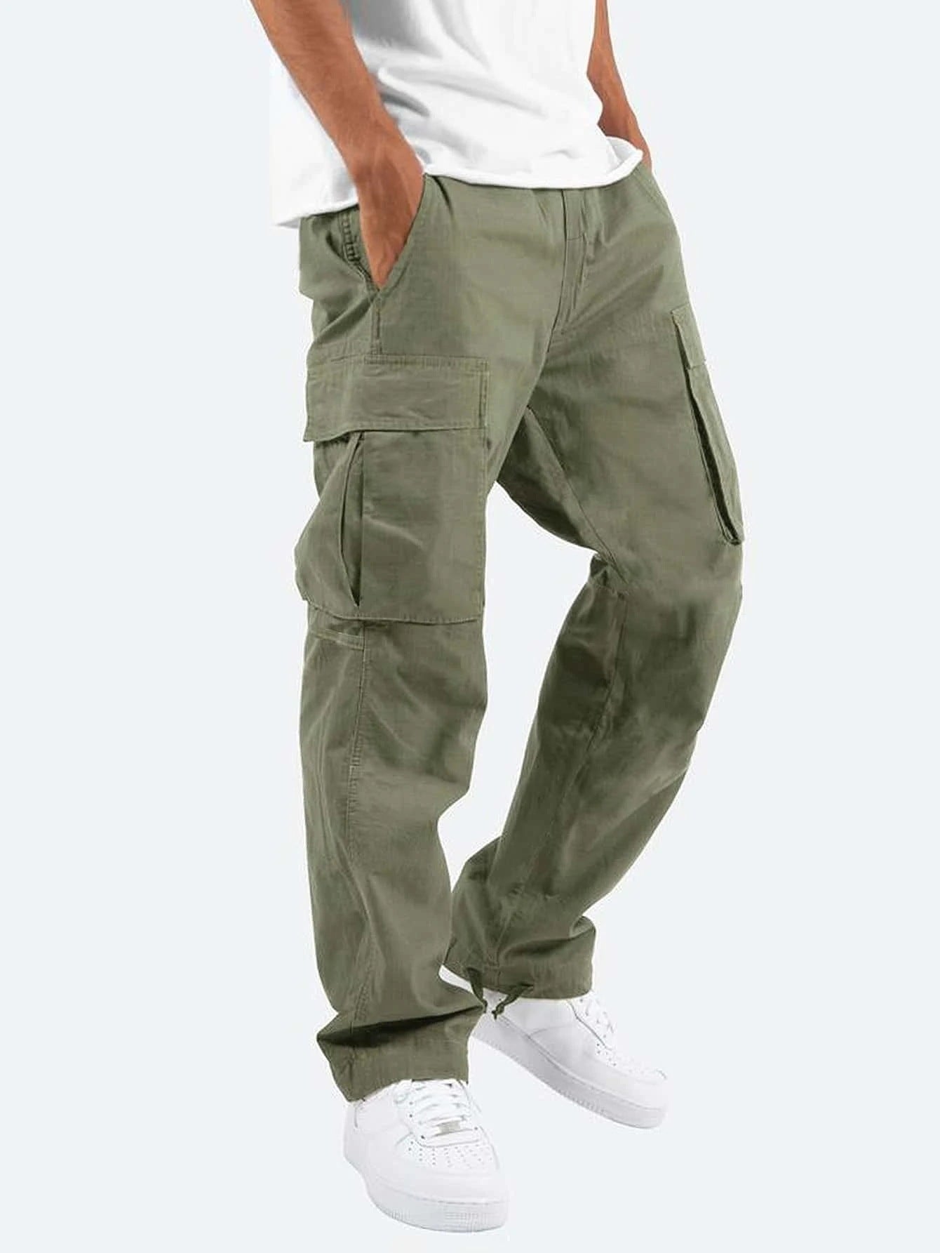 Men’s Straight-Leg Pants – Commuter Style, Polyester Fabric, Multiple Colors & Sizes - Daily Goods