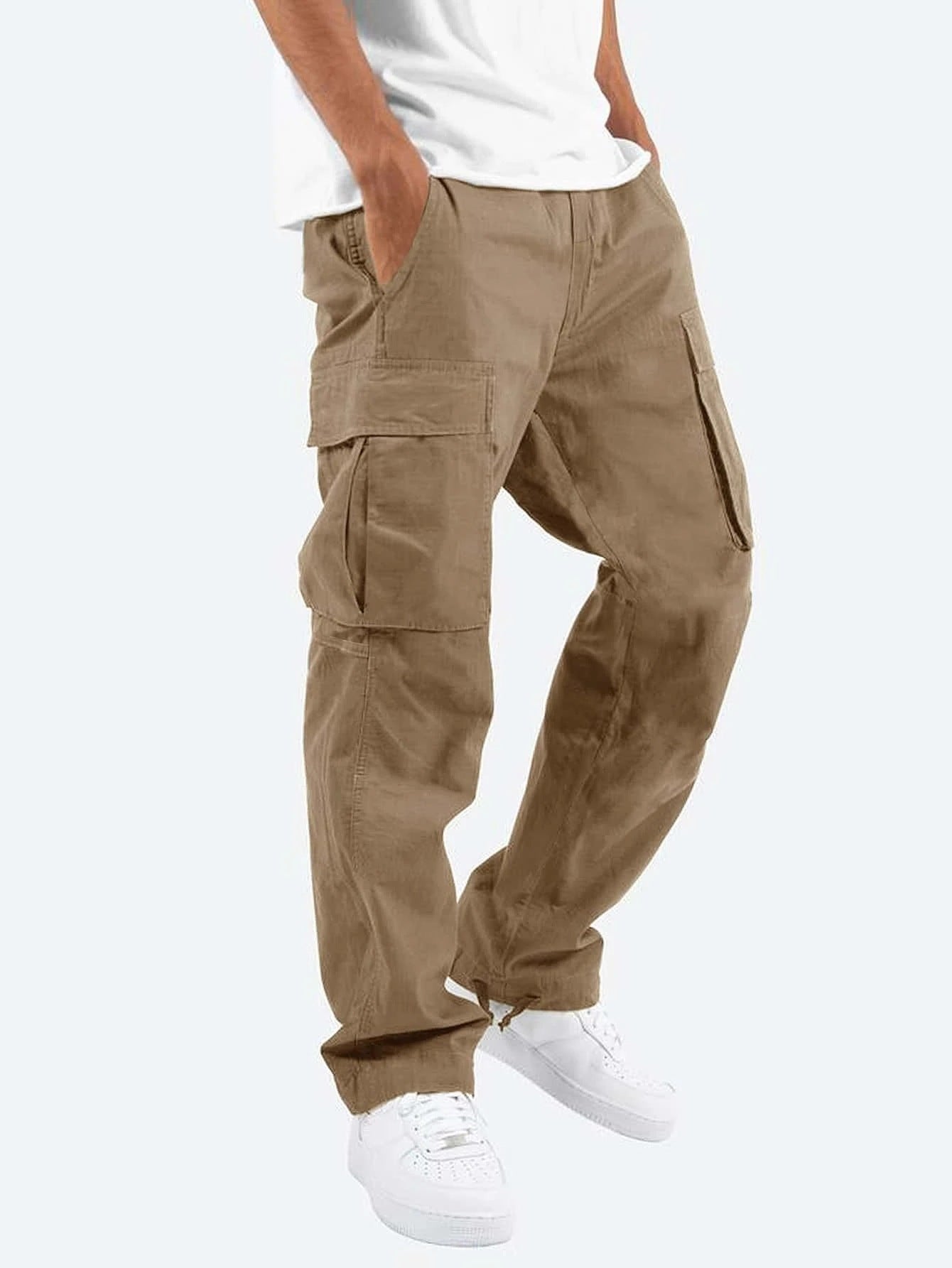 Men’s Straight-Leg Pants – Commuter Style, Polyester Fabric, Multiple Colors & Sizes - Daily Goods