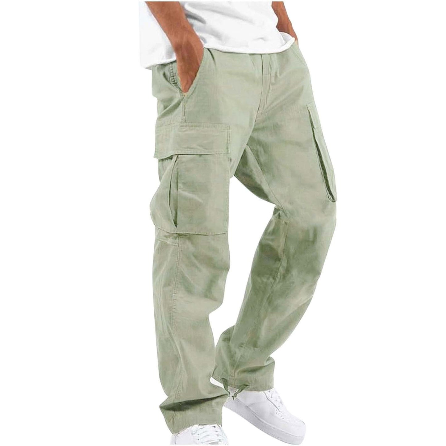 Men’s Straight-Leg Pants – Commuter Style, Polyester Fabric, Multiple Colors & Sizes - Daily Goods