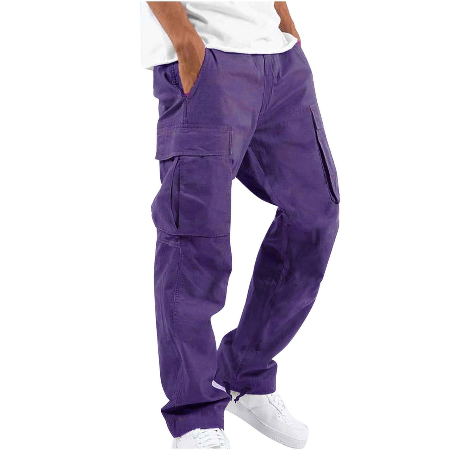 Men’s Straight-Leg Pants – Commuter Style, Polyester Fabric, Multiple Colors & Sizes - Daily Goods