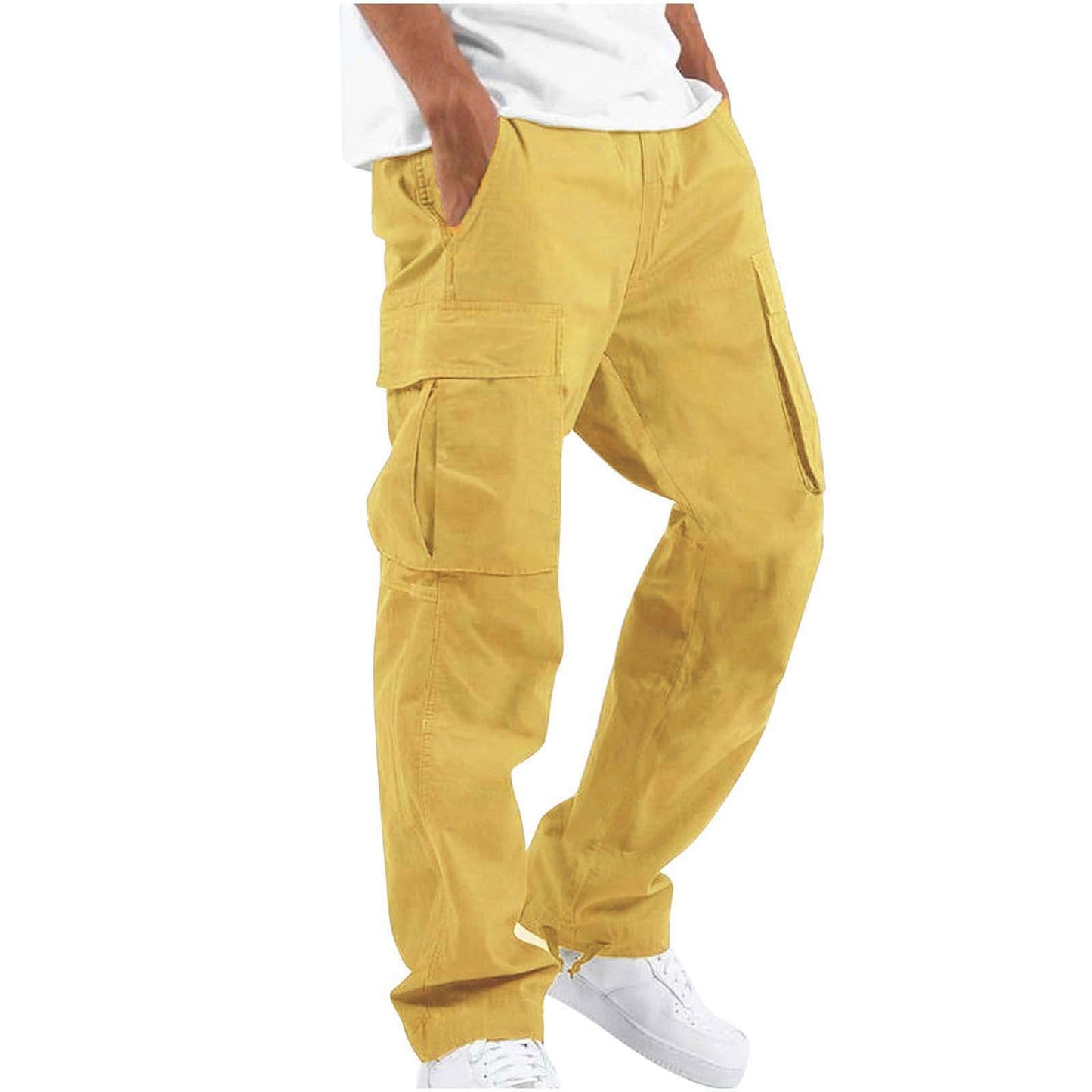 Men’s Straight-Leg Pants – Commuter Style, Polyester Fabric, Multiple Colors & Sizes - Daily Goods