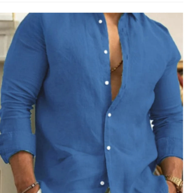 Men’s Cotton-Linen Blend Shirt – Wrinkle-Free, Casual Summer Wear, Short & Long Sleeve Options - Daily Goods