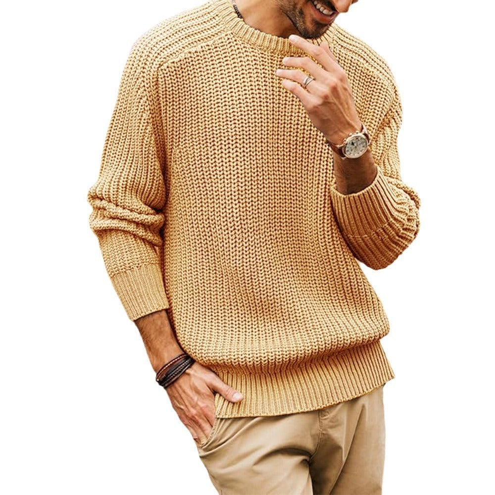 Men’s Pullover – Loose Fit Long Sleeve Casual Sweater - Daily Goods