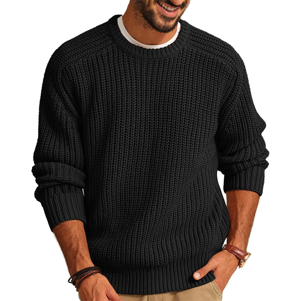 Men’s Pullover – Loose Fit Long Sleeve Casual Sweater - Daily Goods