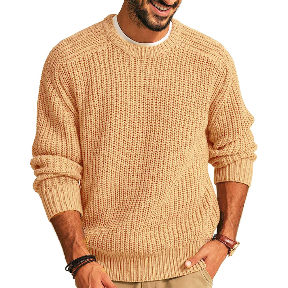 Men’s Pullover – Loose Fit Long Sleeve Casual Sweater - Daily Goods