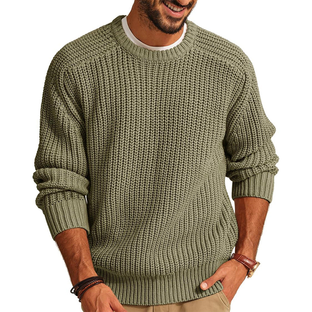 Men’s Pullover – Loose Fit Long Sleeve Casual Sweater - Daily Goods