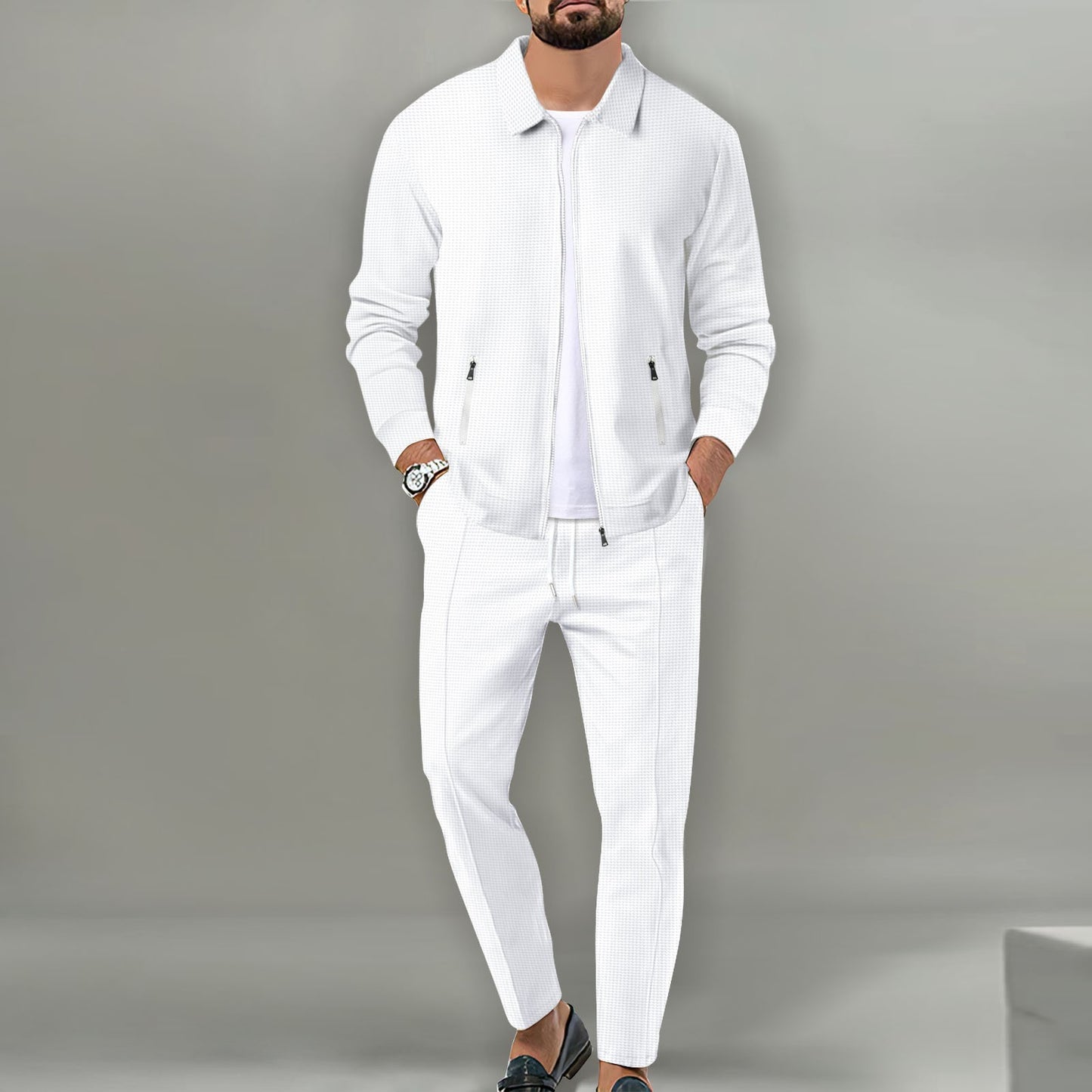 Men’s Slim Fit Cotton Blend T-Shirt – Solid Color Casual Top - Daily Goods