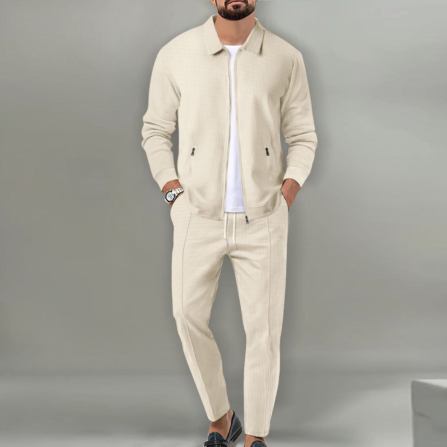 Men’s Slim Fit Cotton Blend T-Shirt – Solid Color Casual Top - Daily Goods