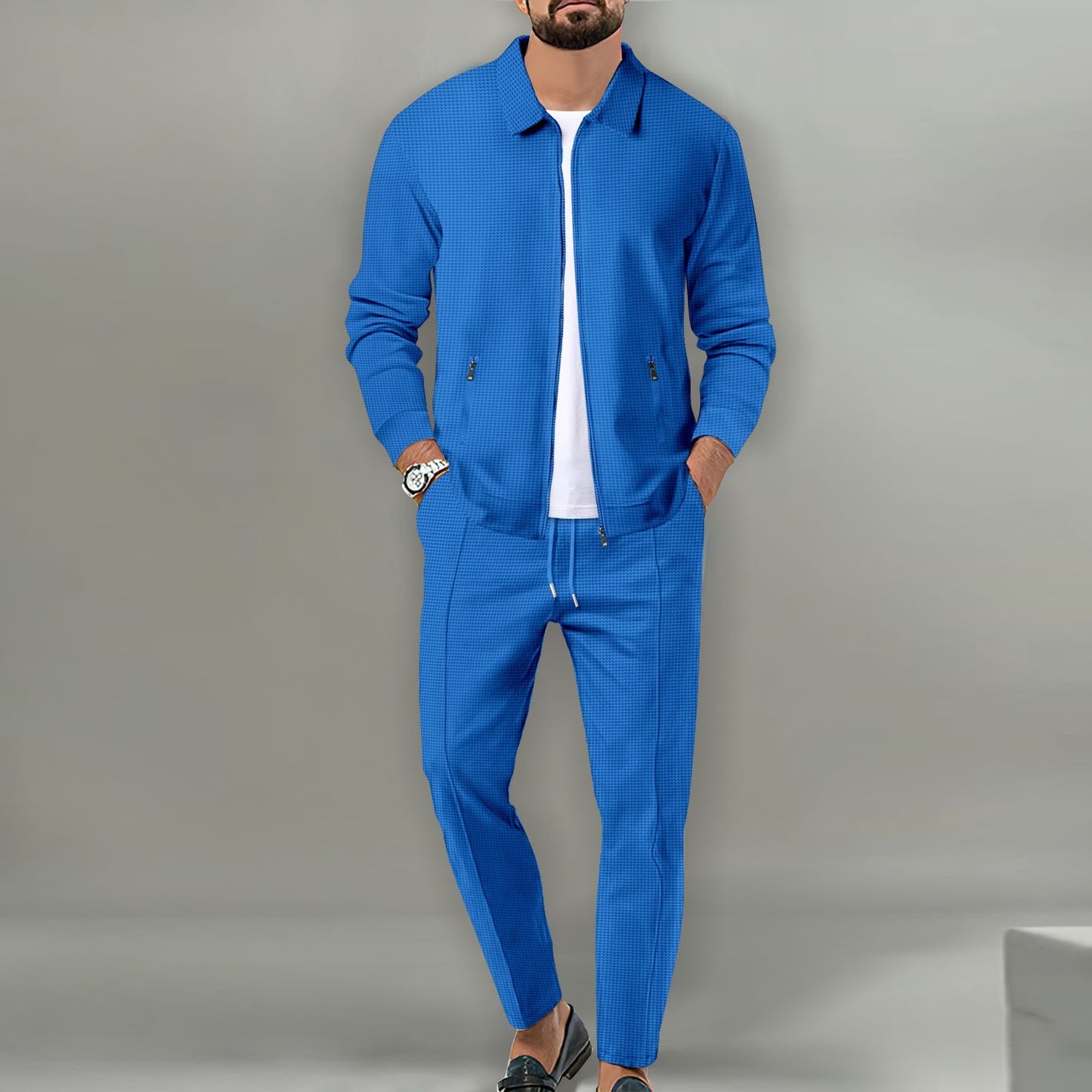 Men’s Slim Fit Cotton Blend T-Shirt – Solid Color Casual Top - Daily Goods