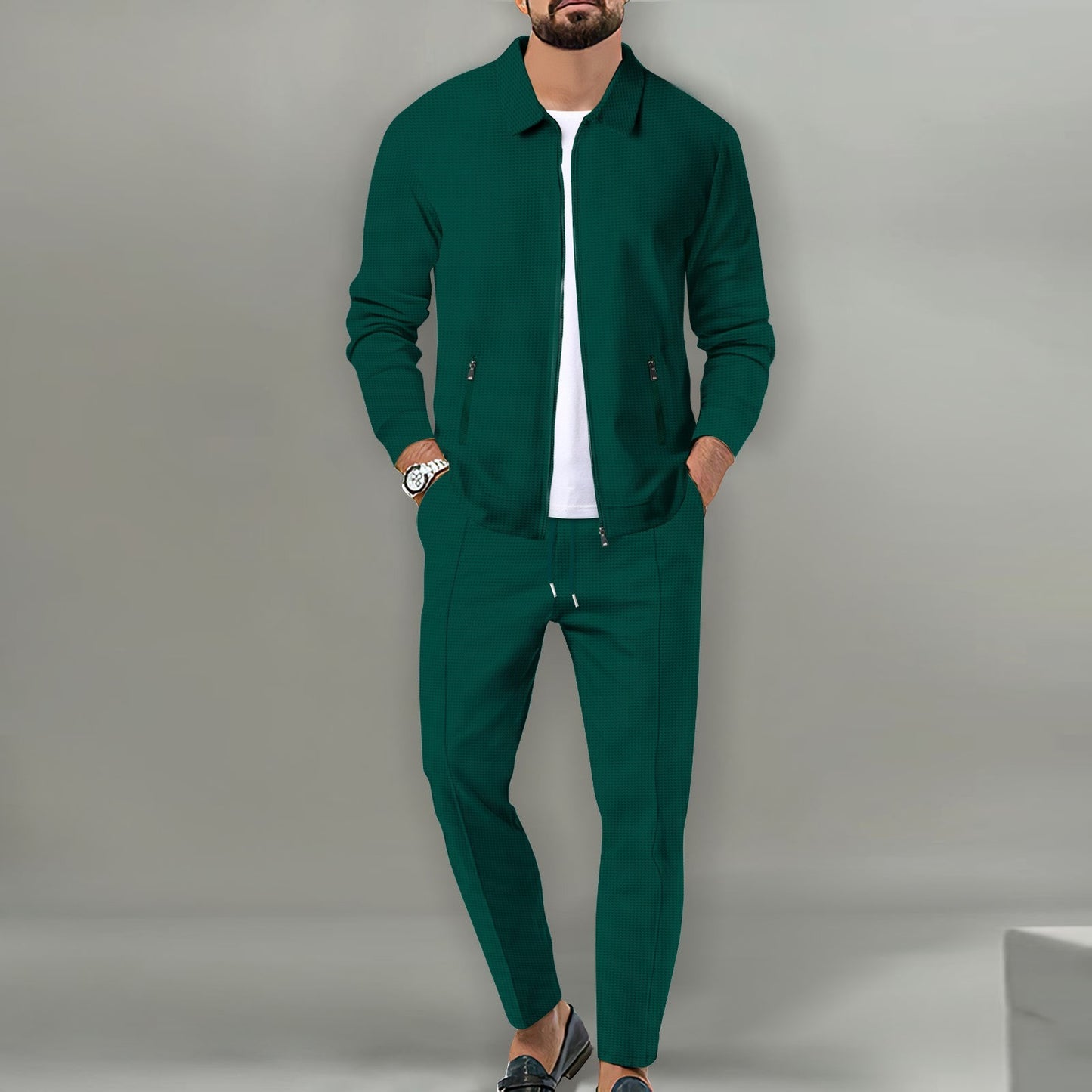 Men’s Slim Fit Cotton Blend T-Shirt – Solid Color Casual Top - Daily Goods