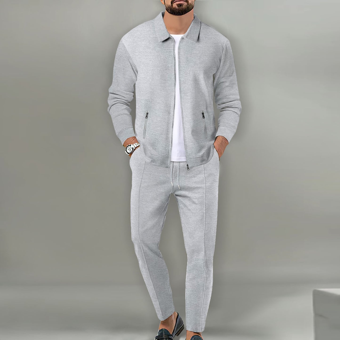 Men’s Slim Fit Cotton Blend T-Shirt – Solid Color Casual Top - Daily Goods