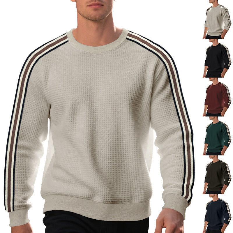 Men’s Striped Plaid Pullover Sweater – Loose-Fit Long Sleeve Casual Top, Youth & Adult - Daily Goods