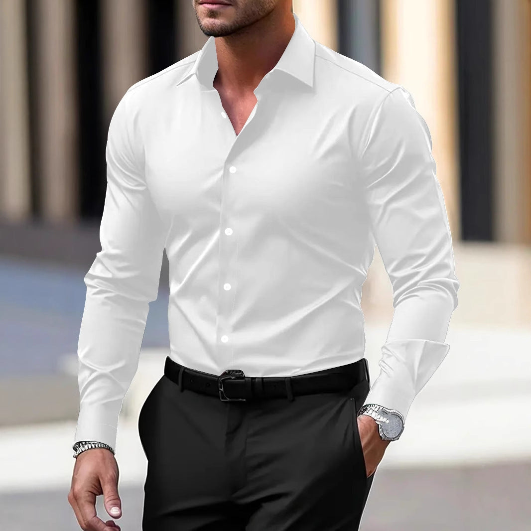 Men’s Velvet Cardigan – Long Sleeve, Solid Color, Stylish & Comfortable Polyester Outerwear - Daily Goods