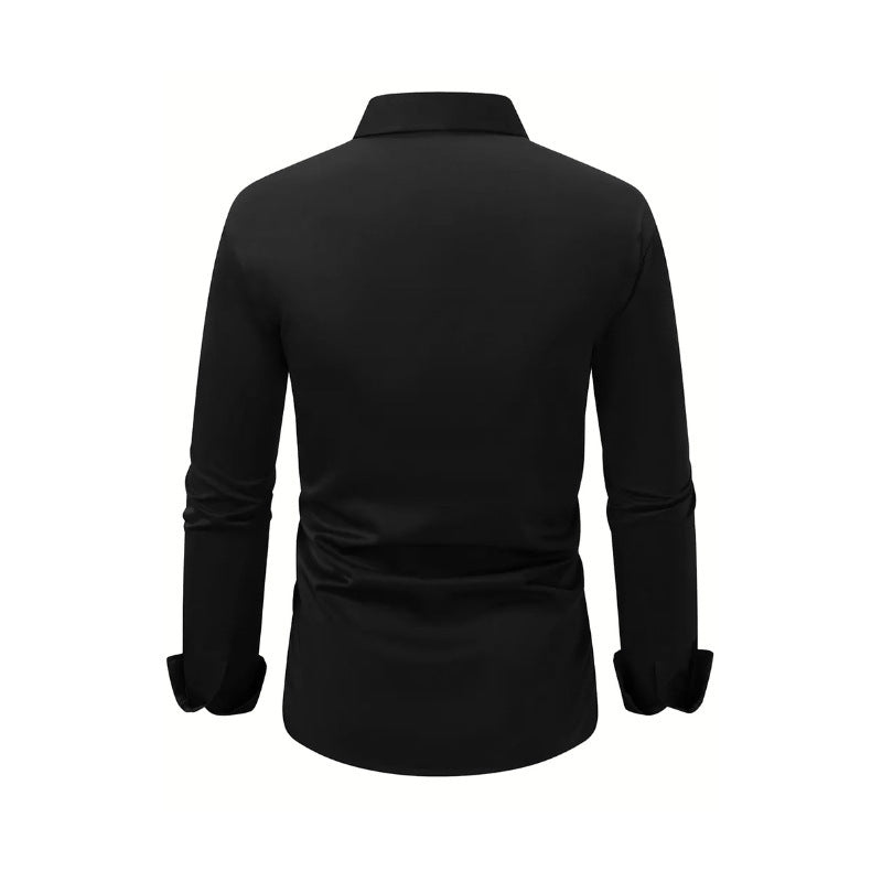 Men’s Velvet Cardigan – Long Sleeve, Solid Color, Stylish & Comfortable Polyester Outerwear - Daily Goods