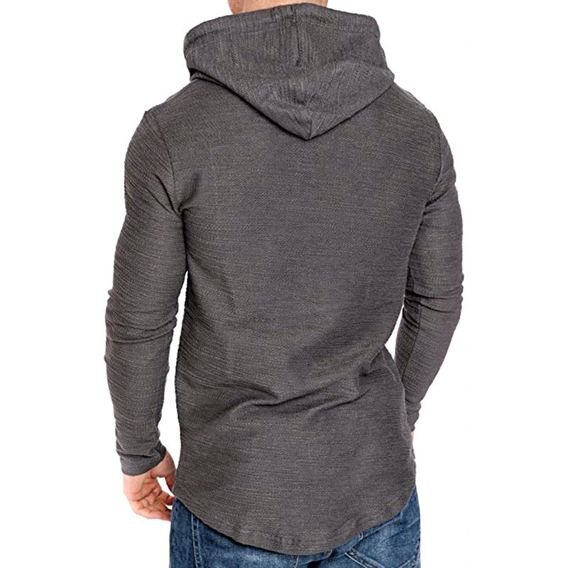 Plus Size Cotton Blend Hoodie – Casual Slim Fit Pullover Sweatshirt for Men - Daily Goods
