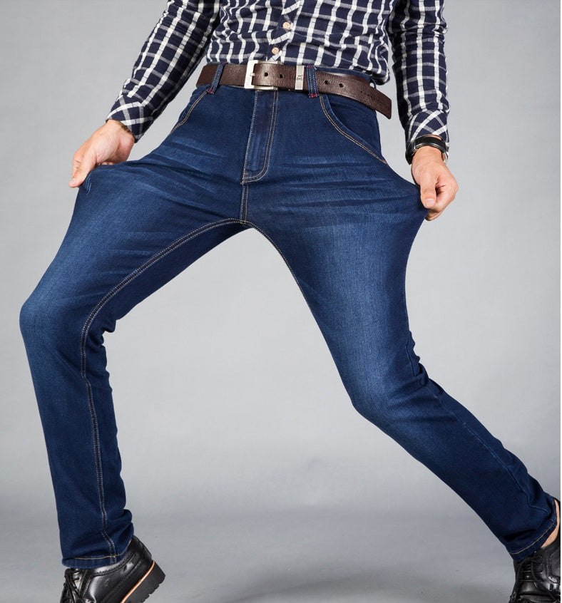 Men’s High Waist Straight Pants – Loose Fit Light Business Trousers, Thin - Daily Goods