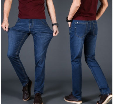 Men’s High Waist Straight Pants – Loose Fit Light Business Trousers, Thin - Daily Goods