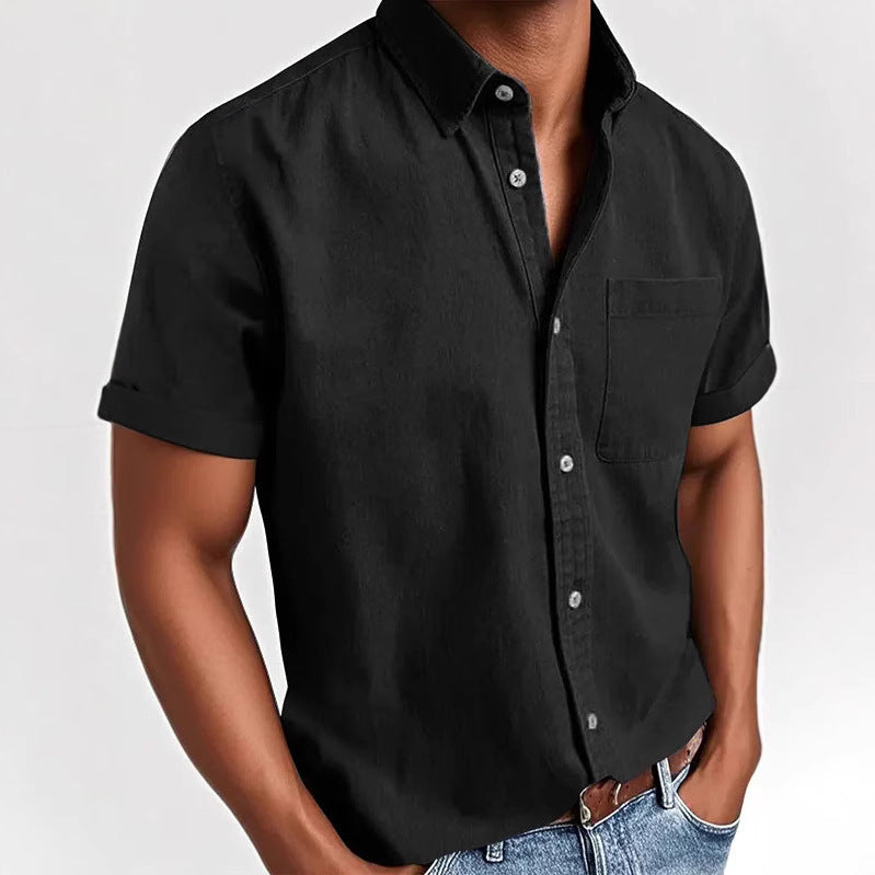 Men’s Short Sleeve T-Shirt – Polyester Fiber Casual Top for Summer - Daily Goods