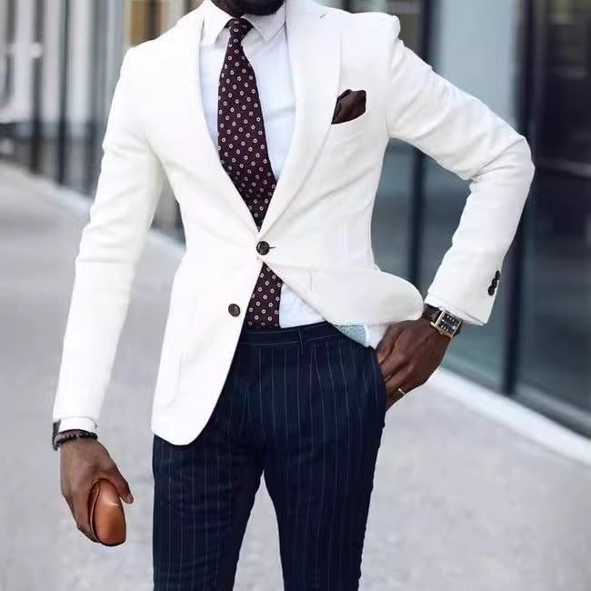 Men’s Solid-Color Polyester Jacket – Casual Leisure Wear, Multiple Color Options, Graphic Customizable - Daily Goods