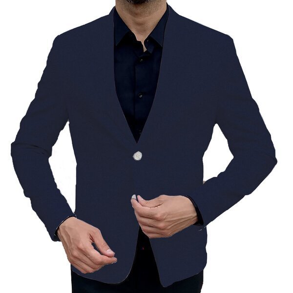 Men’s Solid-Color Polyester Jacket – Casual Leisure Wear, Multiple Color Options, Graphic Customizable - Daily Goods