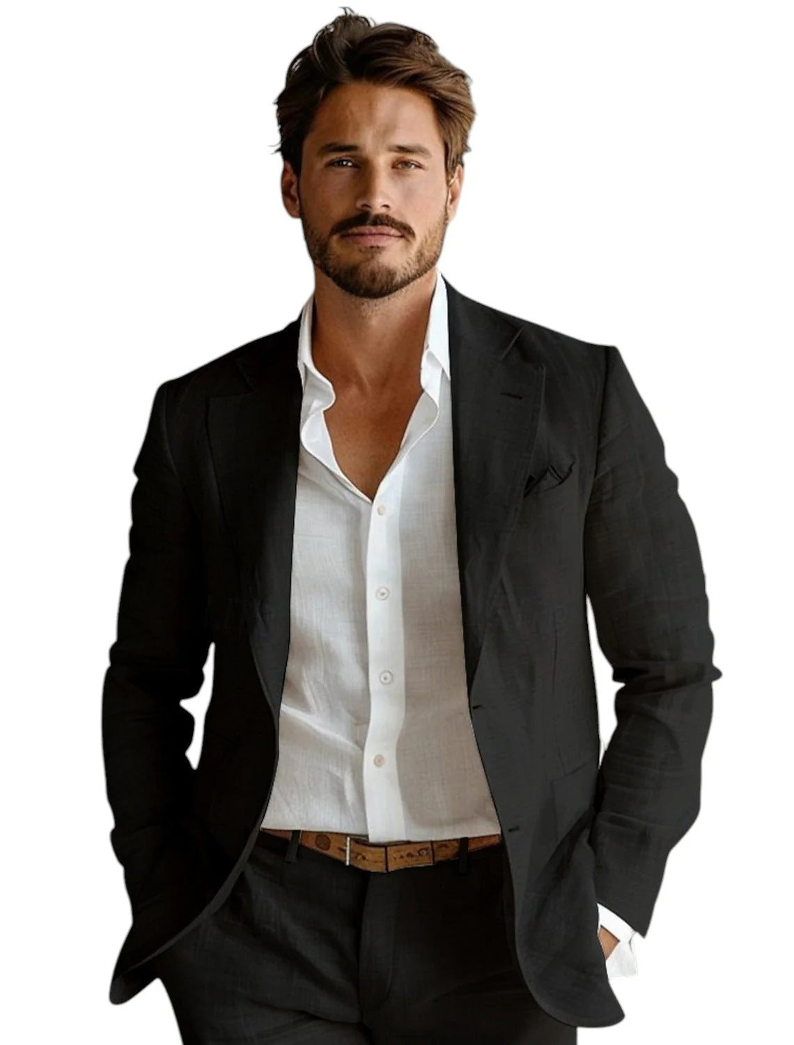 Men’s Solid-Color Polyester Jacket – Casual Leisure Wear, Multiple Color Options, Graphic Customizable - Daily Goods