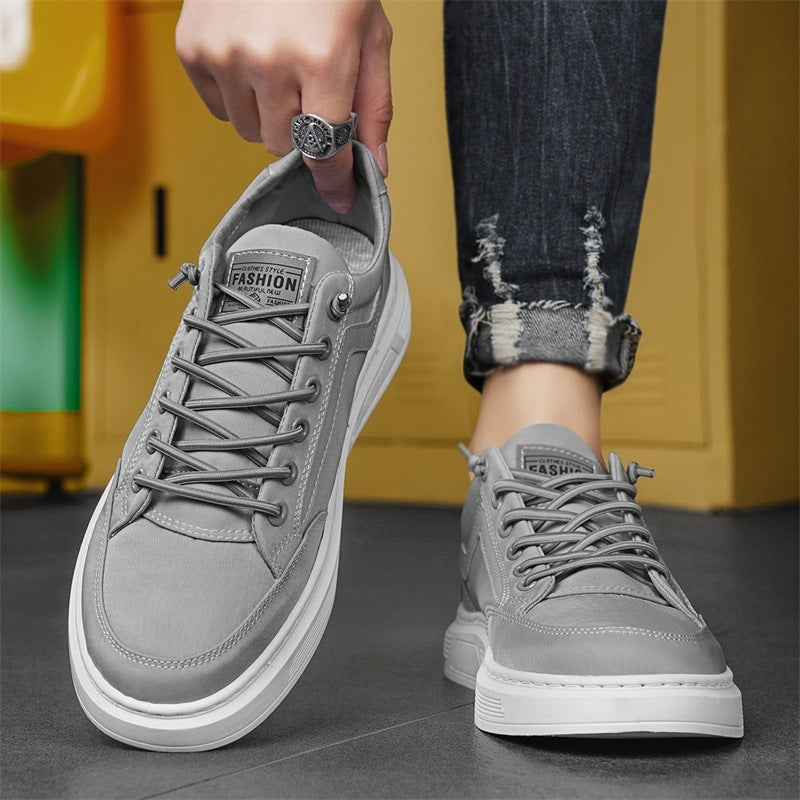 Men’s Low-Top Board Shoes – Casual Elastic Band Sneakers - Daily Goods