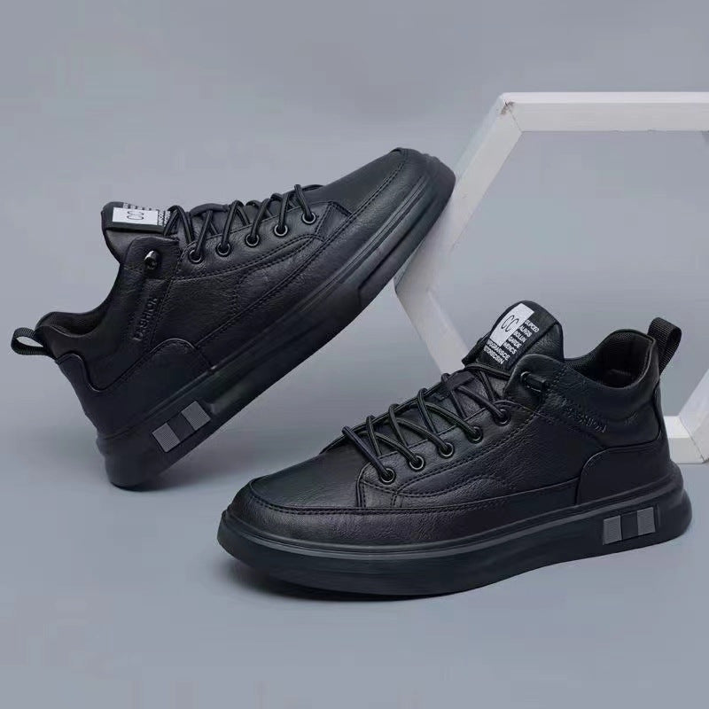 Men’s High-Top Microfiber Sneakers – Breathable Casual Shoes with Rubber Sole - Daily Goods