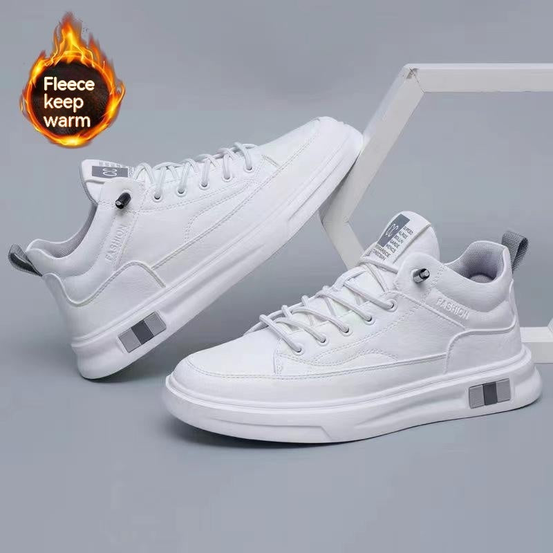 Men’s High-Top Microfiber Sneakers – Breathable Casual Shoes with Rubber Sole - Daily Goods