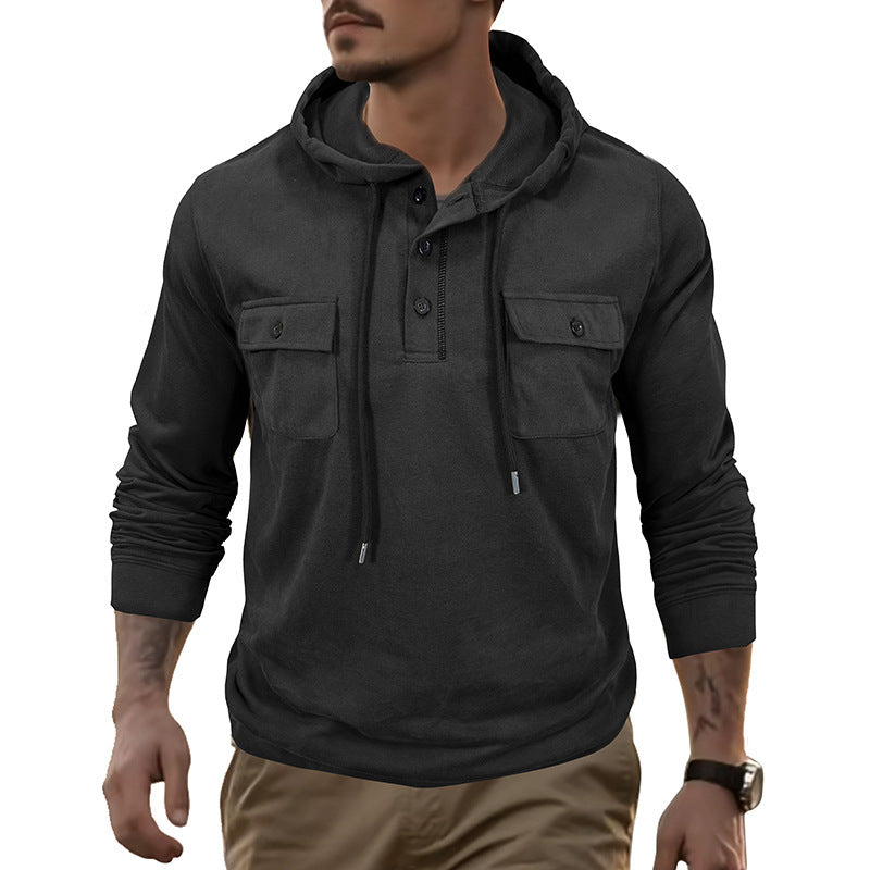 Men’s Cotton Blend Pullover Hoodie – Casual Long Sleeve Hooded Sweatshirt - Daily Goods