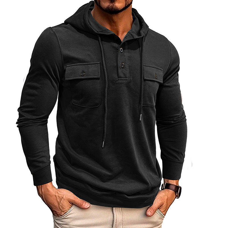 Men’s Cotton Blend Pullover Hoodie – Casual Long Sleeve Hooded Sweatshirt - Daily Goods