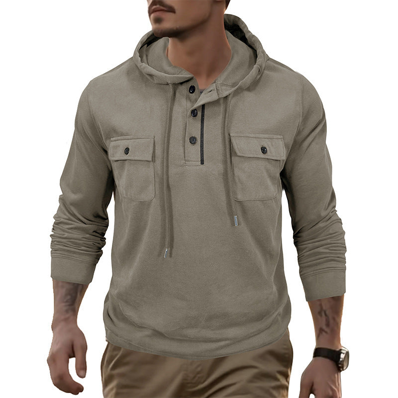 Men’s Cotton Blend Pullover Hoodie – Casual Long Sleeve Hooded Sweatshirt - Daily Goods