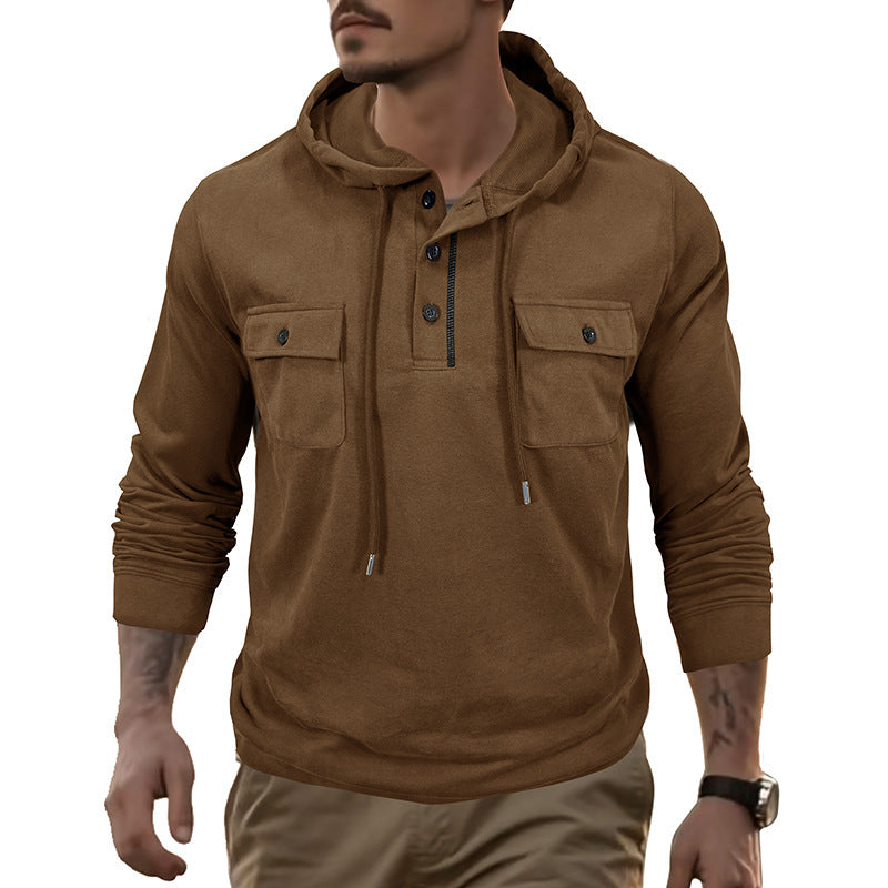 Men’s Cotton Blend Pullover Hoodie – Casual Long Sleeve Hooded Sweatshirt - Daily Goods